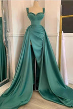 Mermaid Straps Sweetheart Sleeveless Beadings Prom Dress With Side Split