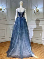 Charming Bead Embroidery Lavender Spaghetti Strap A Line Long Prom Dress