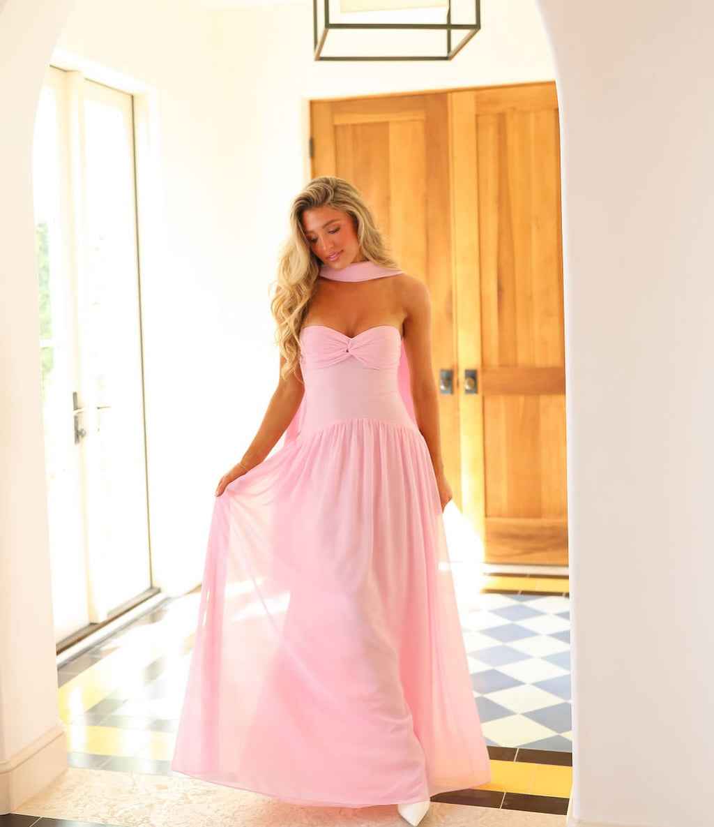 Chic Sweetheart Strapless Sleeveless Long Prom Dress With Pleated HF0005