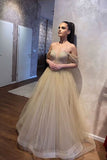 Sweetheart Off-the-Shoulder Beaded A-Line Wedding Dress with Tulle Ruffles BM bride