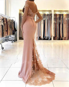 Off the Shoulder Strapless Sleeveless Prom Dress Mermaid With Appliques