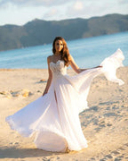 Sweetheart A-line Wedding Dress With Appliques Lace BM bride