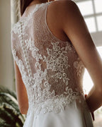 Pearl Mermaid Wedding Dress With Appliques Lace Sash BM bride