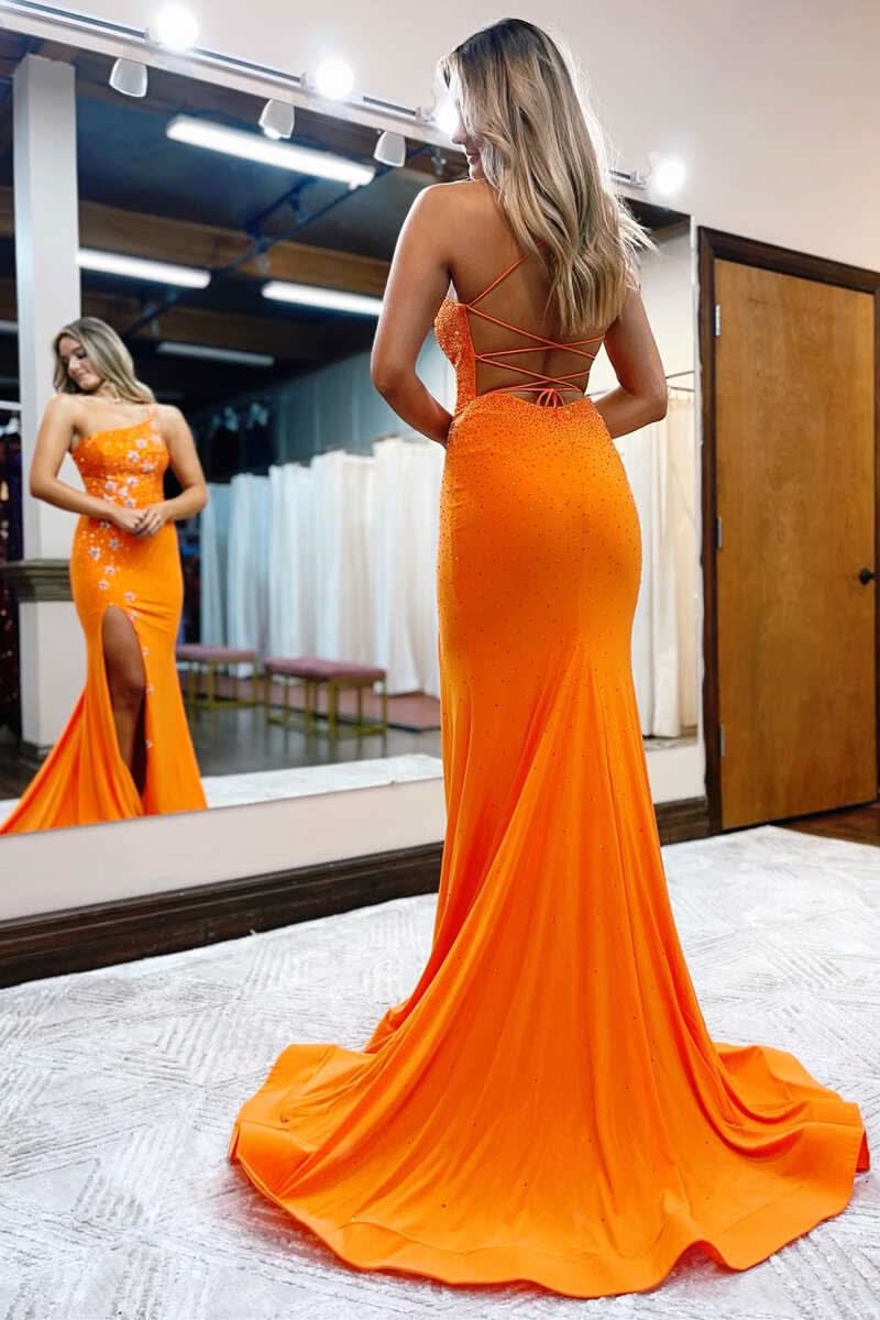 Enchanting Mermaid V Neck Long Prom Dress with Beautiful Appliques and Beading BM bride