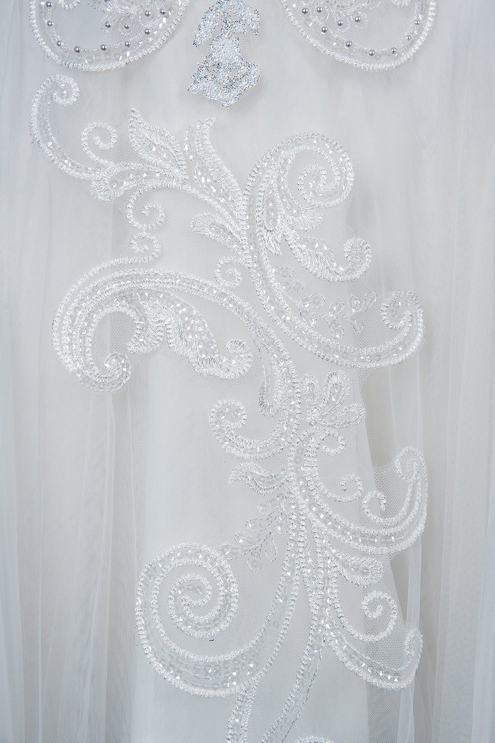 A-Line V-neck Hi-Lo Wedding Dress Open Back Ruffles Tulle With Appliques Lace BM bride