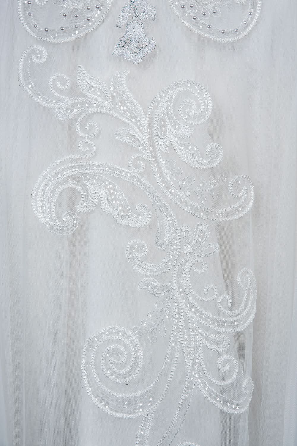 A-Line V-neck Hi-Lo Wedding Dress Open Back Ruffles Tulle With Appliques Lace BM bride