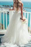Spaghetti Strap Tulle Wedding Dress BM bride