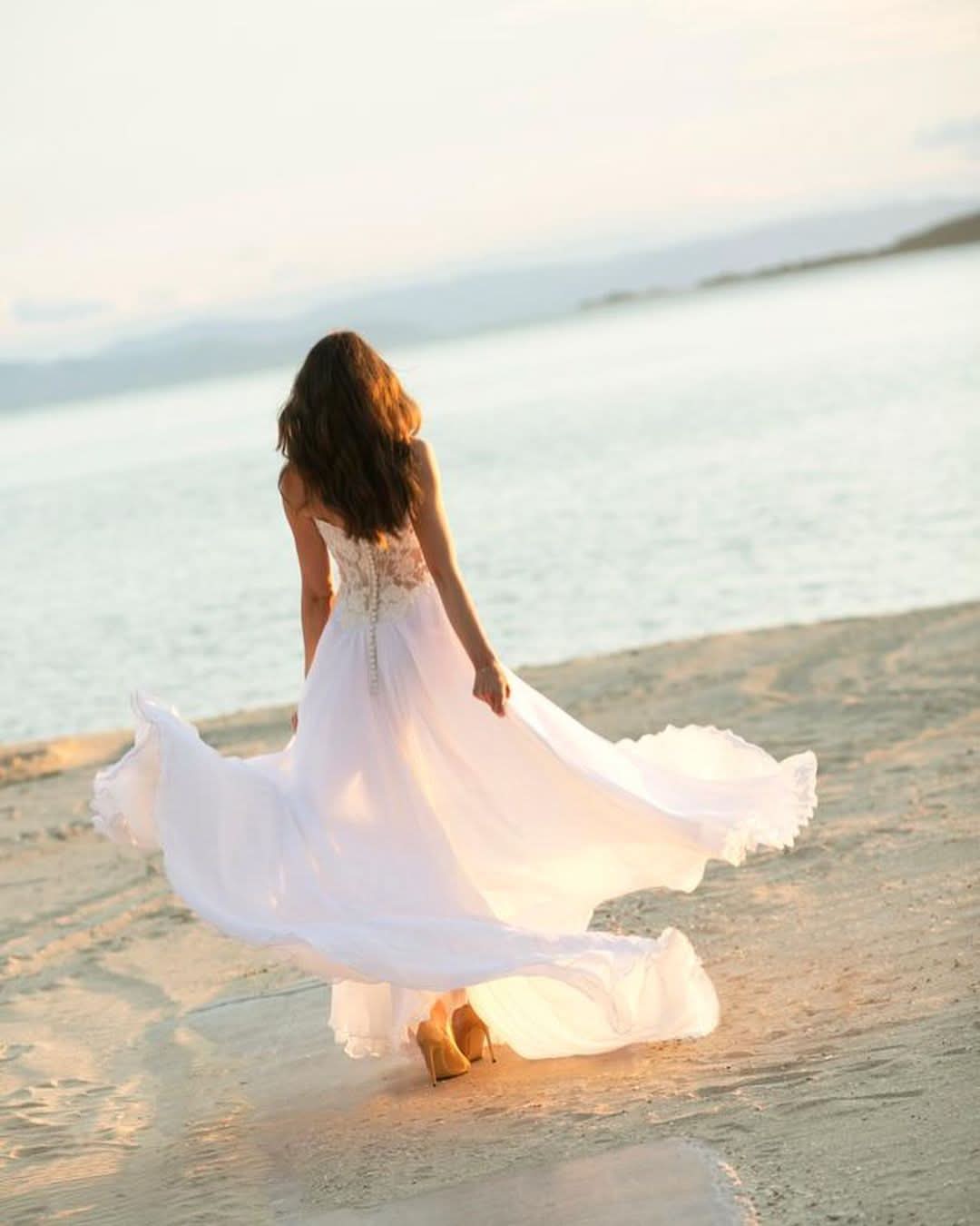 Sweetheart A-line Wedding Dress With Appliques Lace BM bride