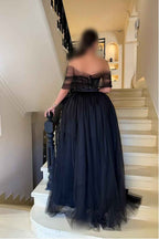 Black Tulle Sleeveless Strapless Short Prom Dress With Ruffle