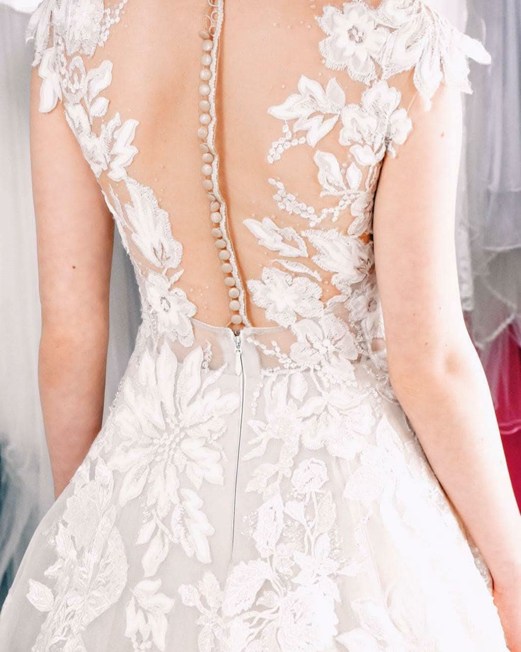 Long Mermaid Wedding Dress With Tulle Lace BM bride