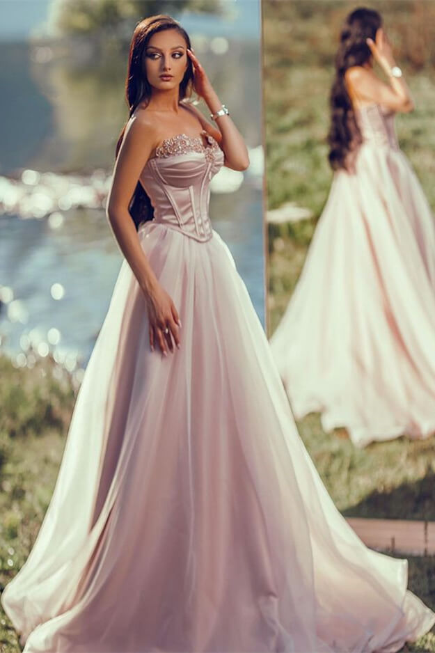 Charming Silver Off-the-Shoulder Sleeveless Long Evening Dress with Appliqued Tulle BM bride