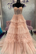 Charming Emerald Green A-Line Dress with Exquisite Beading and Ruffles BM bride