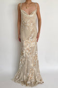 Spaghetti Strap Sleeveless Long Mermaid Prom Dress With Appliques BMBRIDE