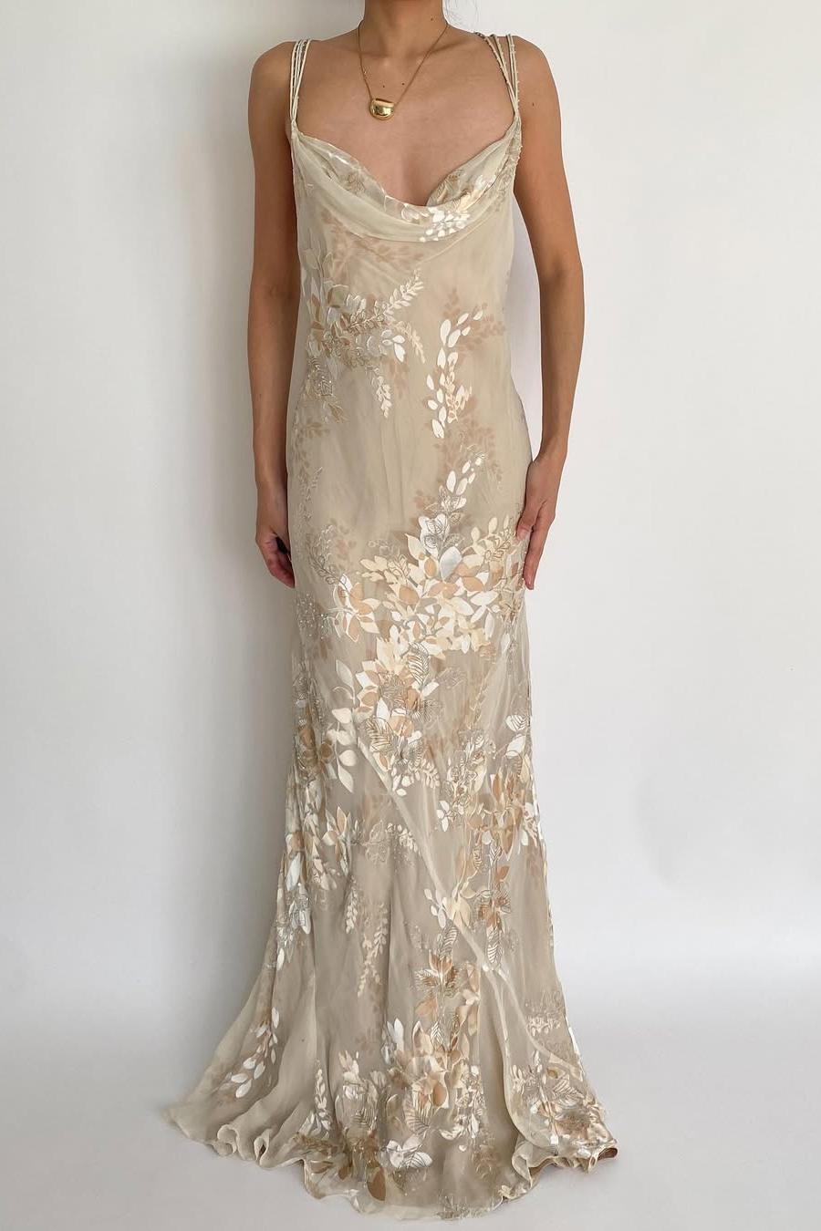 Spaghetti Strap Sleeveless Long Mermaid Prom Dress With Appliques BMBRIDE