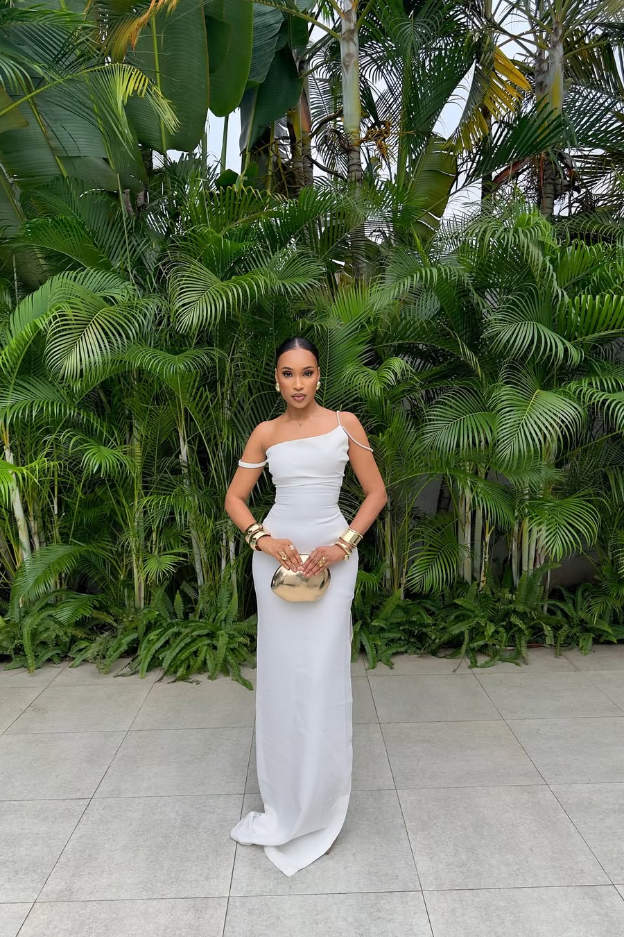 One Shoulder Sleeveless Mermaid Long Prom Dress With Pleated BMBRIDE