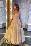 Straps Sweetheart Glittering Prom Dress BM bride