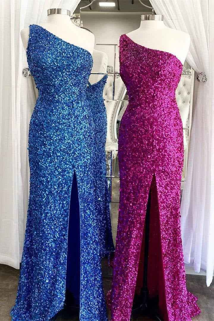 Amazing Sleeveless Mermaid Prom Dress One Shoulder With Split