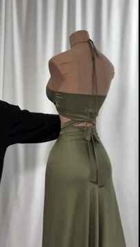 Charming Halter Sleeveless Ruffles Pleated Prom Dress With Bowknot