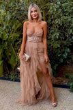 Glamorous Strapless Tulle Prom Dress, Sleeveless Ball Gown BM bride