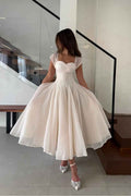 Charming Straps Sleeveless Sweetheart Prom Dress With Tulle Pleated