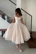 Charming Straps Sleeveless Sweetheart Prom Dress With Tulle Pleated