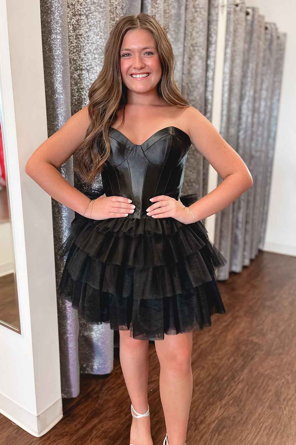 Corset Fuchsia Sweetheart Short Homecoming Dress With Ruffles Bmbride