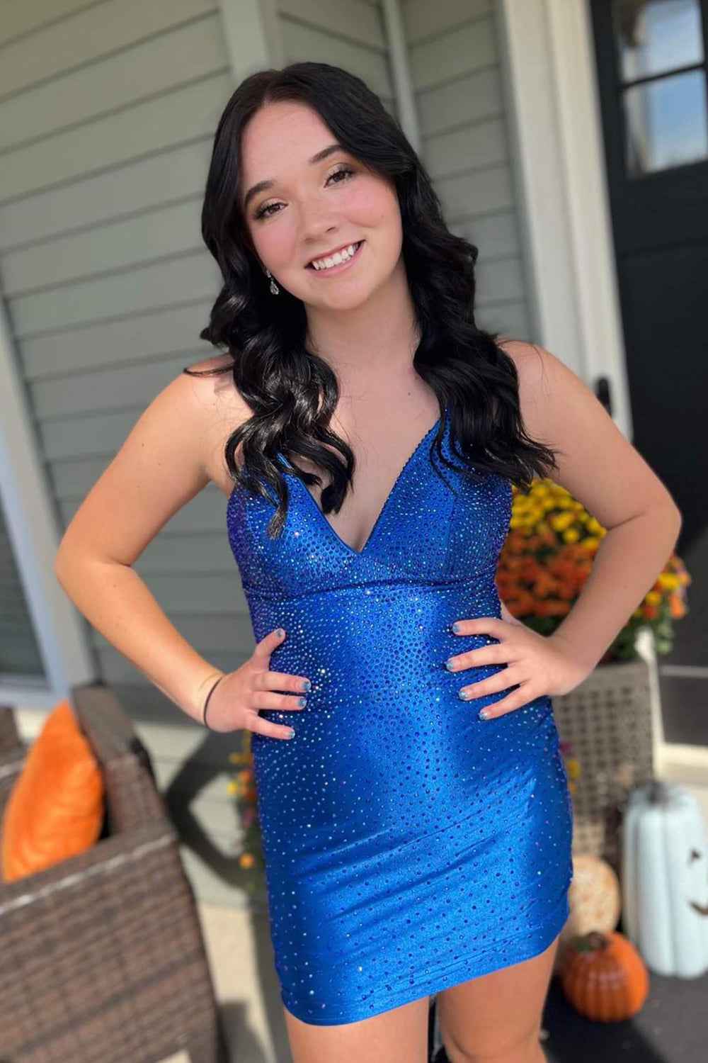 Sparkly Golden Beaded Tight Short Homecoming Dress Bmbride