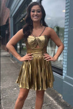 Silver A Line Halter Short Homecoming Dress Bmbride