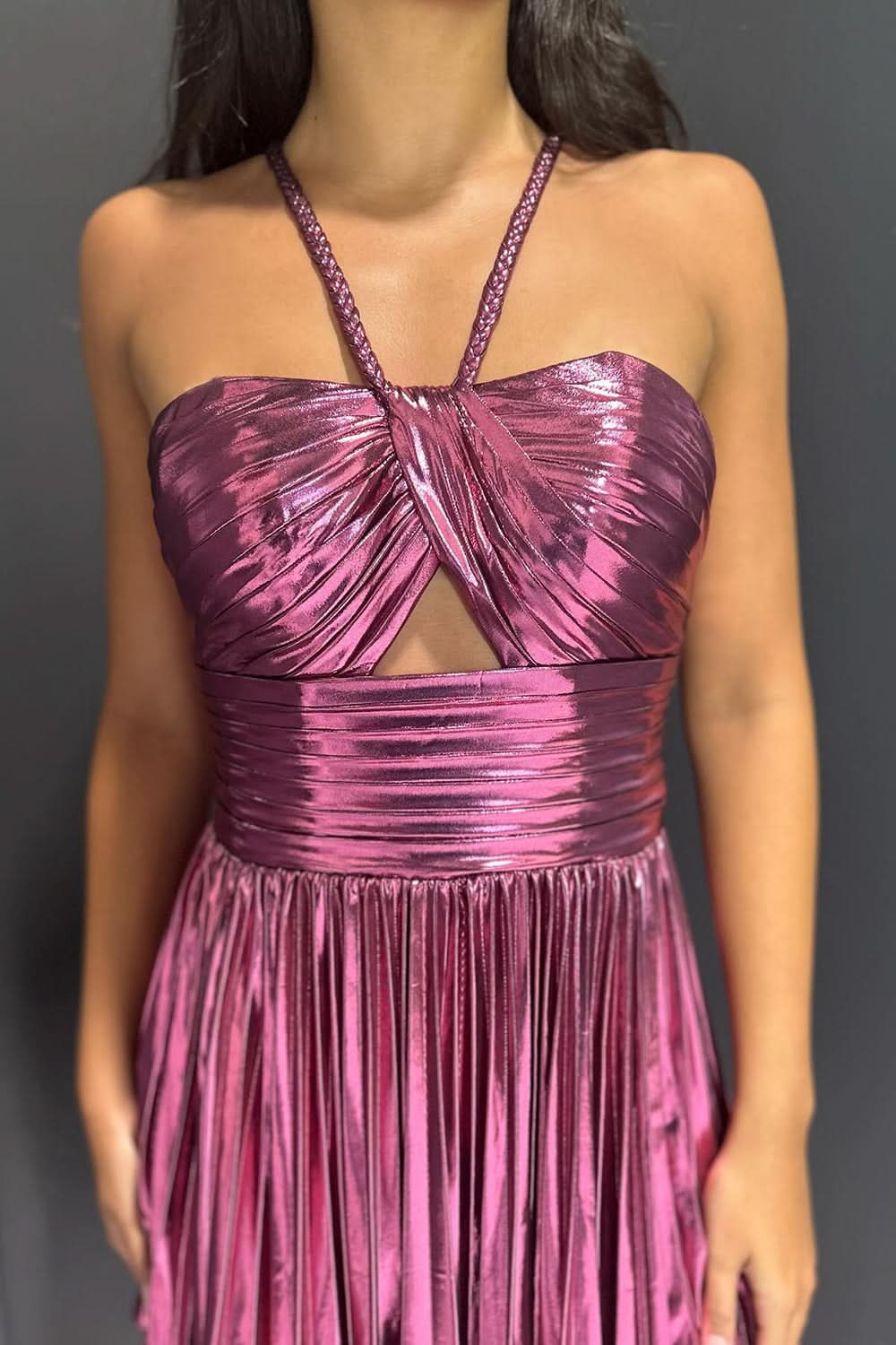 Silver A Line Halter Short Homecoming Dress Bmbride
