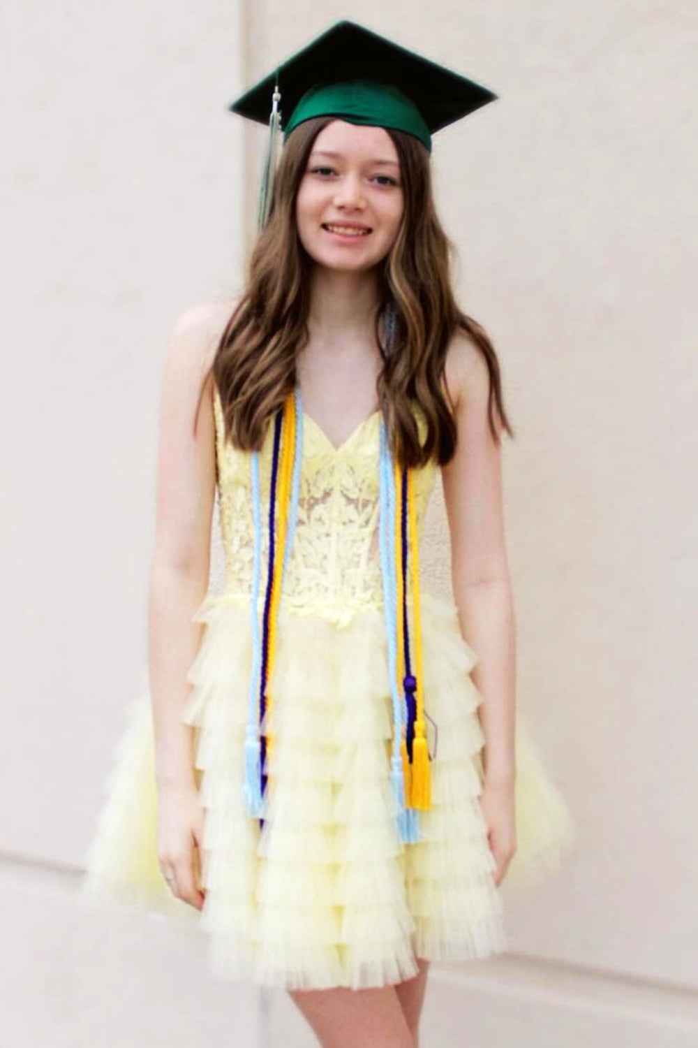 Lemon Yellow A Line Corset Ruffled Short Homecoming Dress
