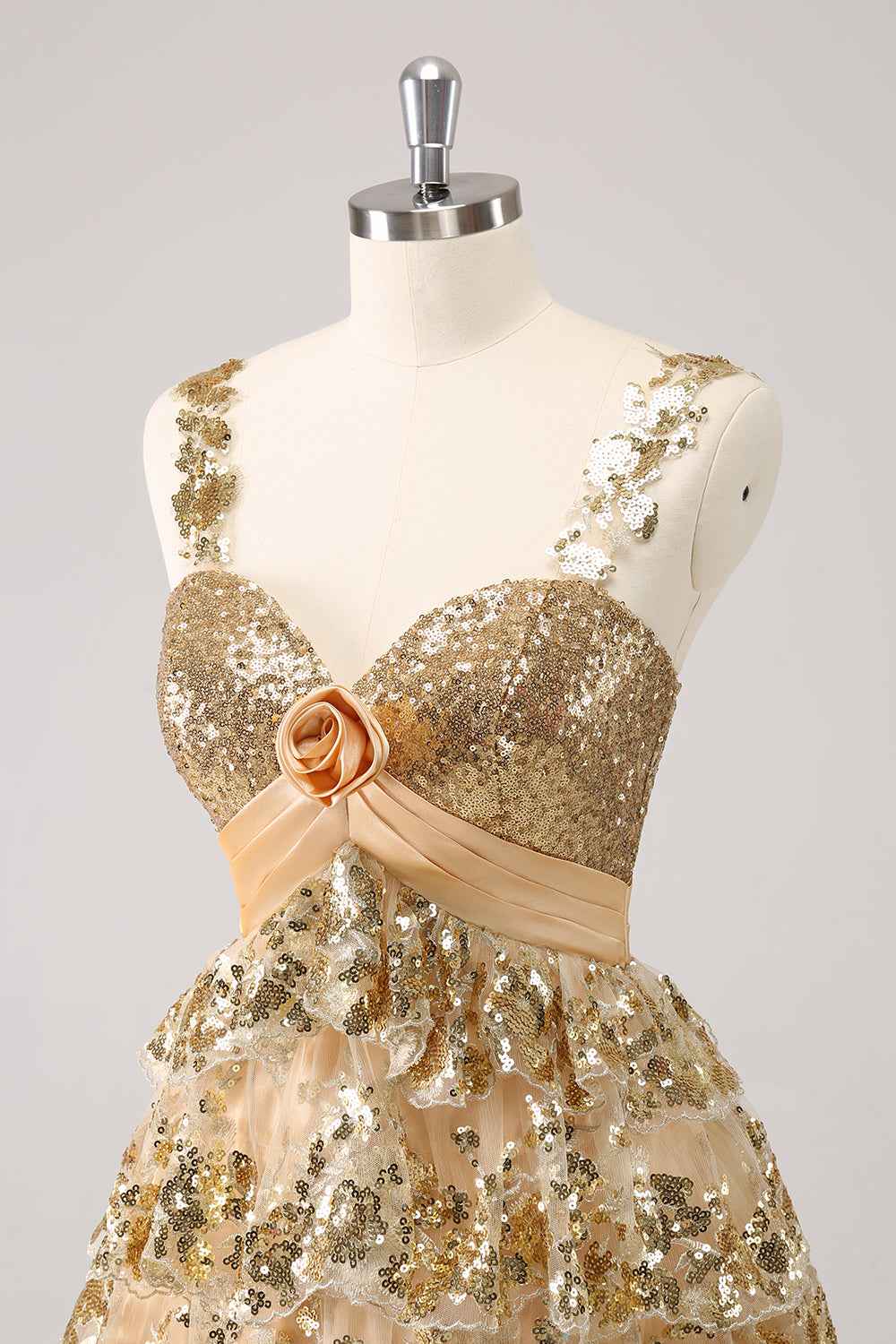 Sparkly Blue A Line Sequins Short Ruffled Homecoming Dress Bmbride