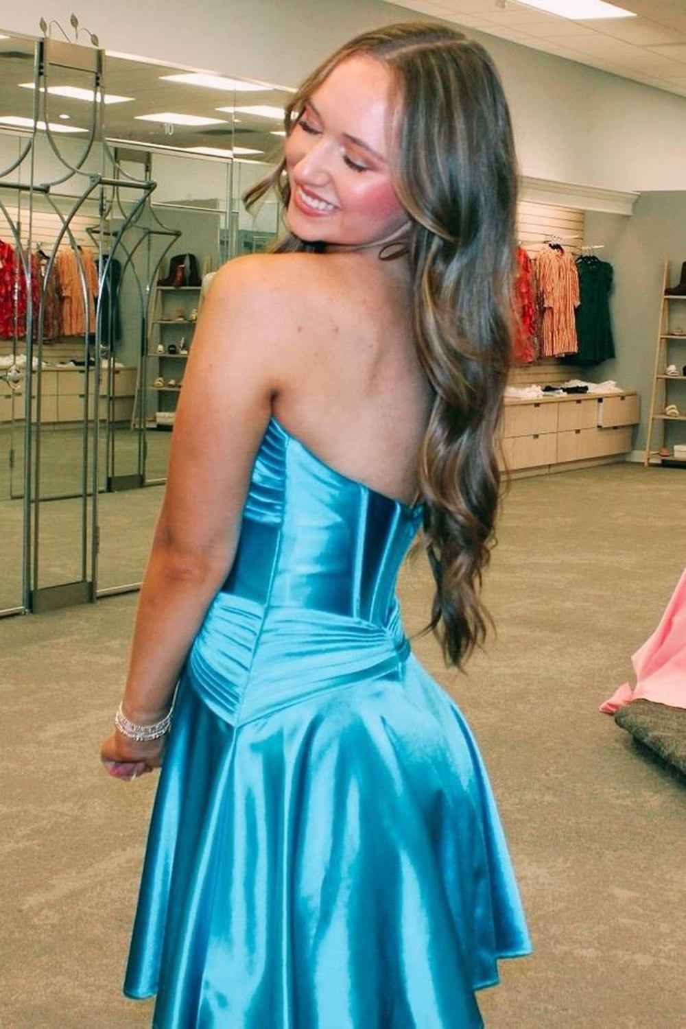 Fuchsia Sweetheart Corset A Line Short Homecoming Dress Bmbride