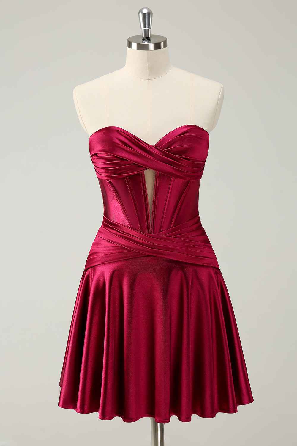 Fuchsia Sweetheart Corset A Line Short Homecoming Dress Bmbride