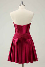Fuchsia Sweetheart Corset A Line Short Homecoming Dress Bmbride
