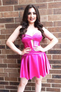 Fuchsia Sweetheart Corset A Line Short Homecoming Dress Bmbride