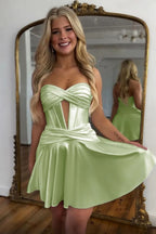 Fuchsia Sweetheart Corset A Line Short Homecoming Dress Bmbride