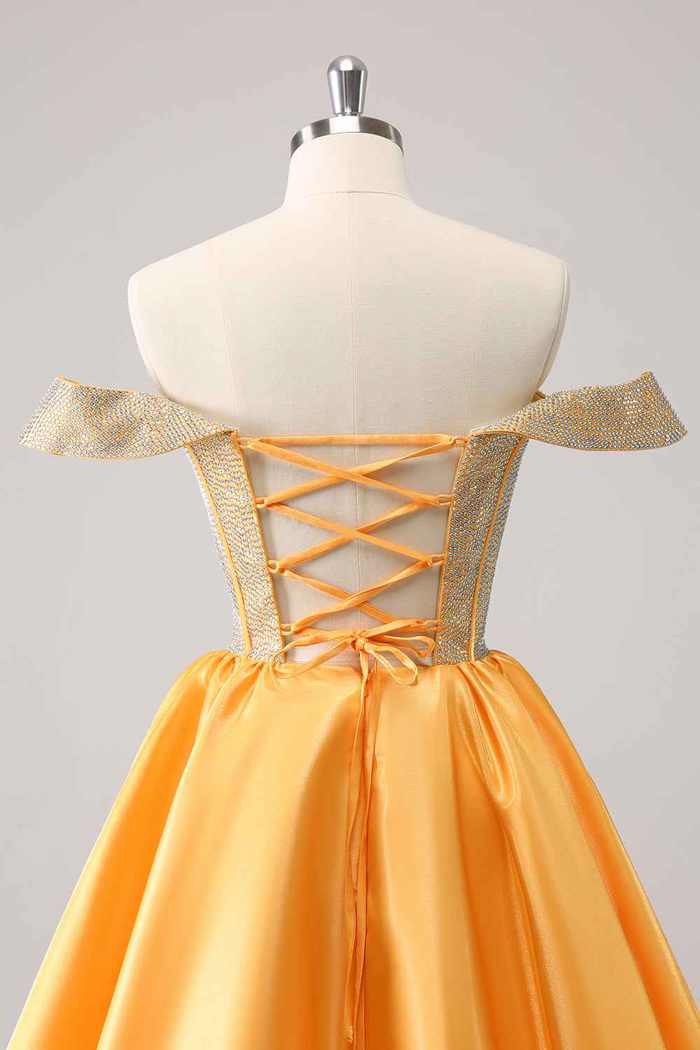Red Sparkly Off The Shoulder Corset A Line Short Homecoming Dress