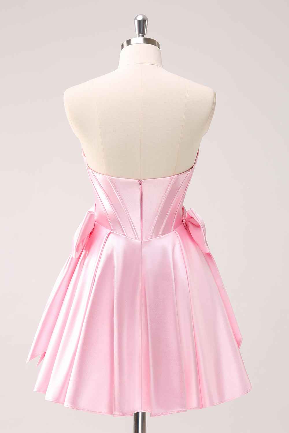 Sparkly Pink Corset Sweetheart A Line Short Homecoming Dress Bmbride