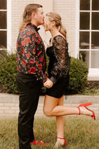 Sparkly White Long Sleeves Short Homecoming Dress Bmbride
