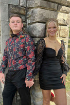 Sparkly White Long Sleeves Short Homecoming Dress Bmbride