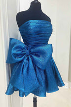 Purple Sweetheart Corset A Line Short Homecoming Dress With Bow Bmbride