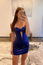 Hot Pink Corset Sweetheart Tight Short Homecoming Dress Bmbride