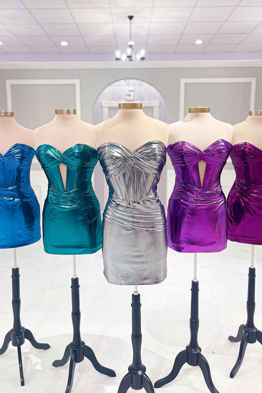 Sweetheart Blue Corset Tight Short Homecoming Dress Bmbride