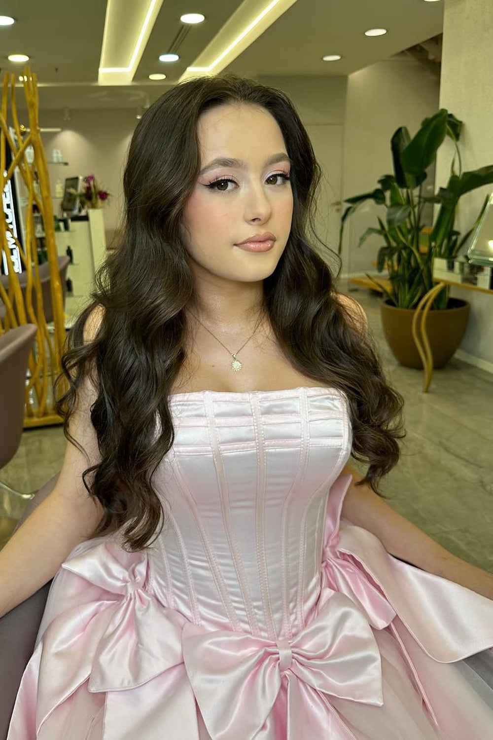 Pink A Line Sweetheart Corset Short Homecoming Dress Bmbride