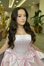 Pink A Line Sweetheart Corset Short Homecoming Dress Bmbride