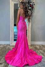 Glitter Yellow Sweetheart Mermaid Cut-out Long Prom Dress with Beading