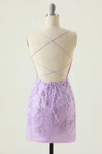 Orange Short Tight Homecoming Dress with Lace Beading Bmbride