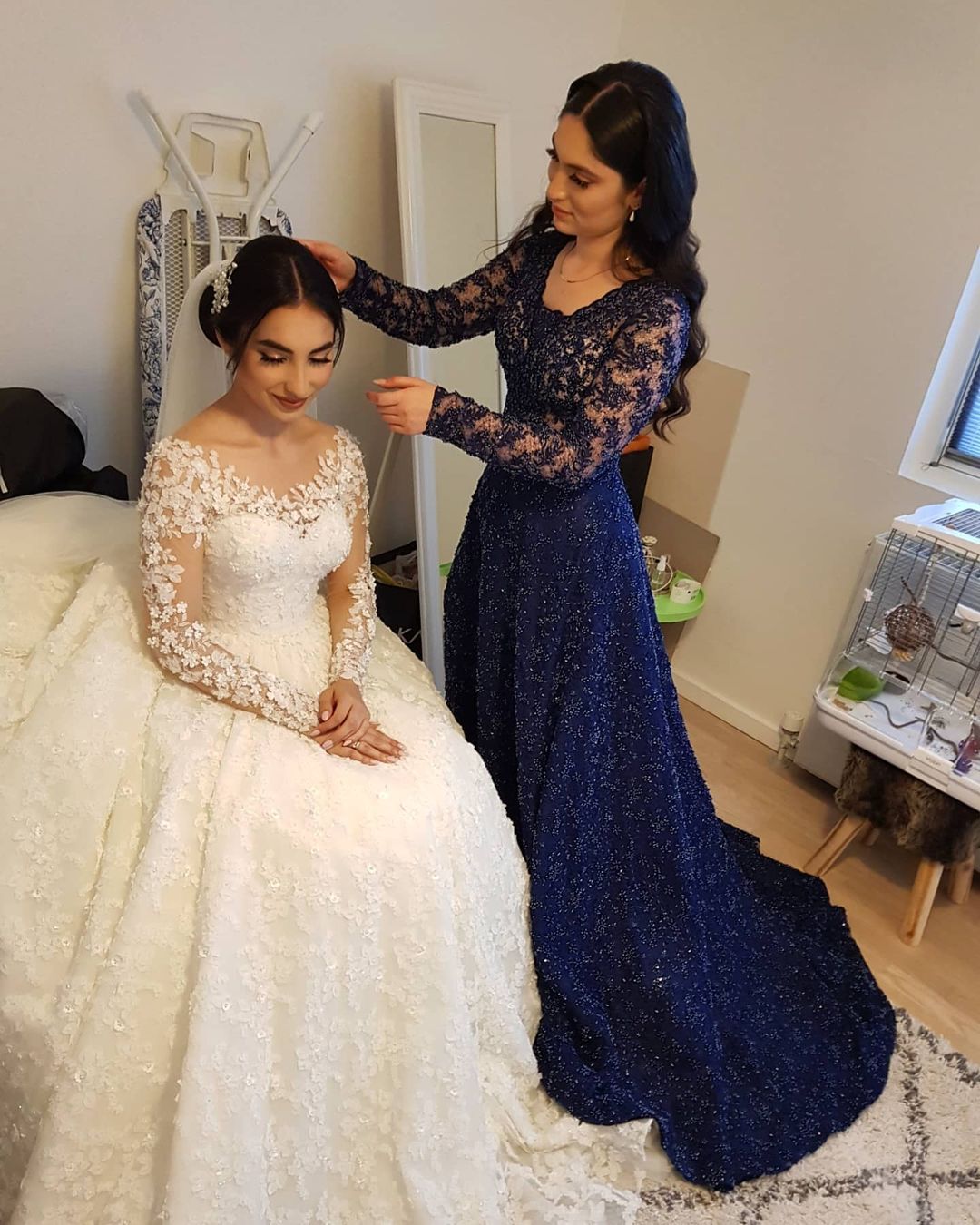 Elegant Long Sleeve Lace Princess Wedding Dress BM bride