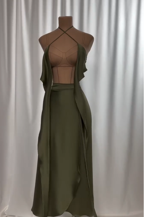 Charming Halter Sleeveless Ruffles Pleated Prom Dress With Bowknot