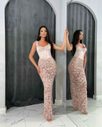 Sweetheart Prom Dress Dusty Sage With Flower Sleeveless Long Tulle Gown